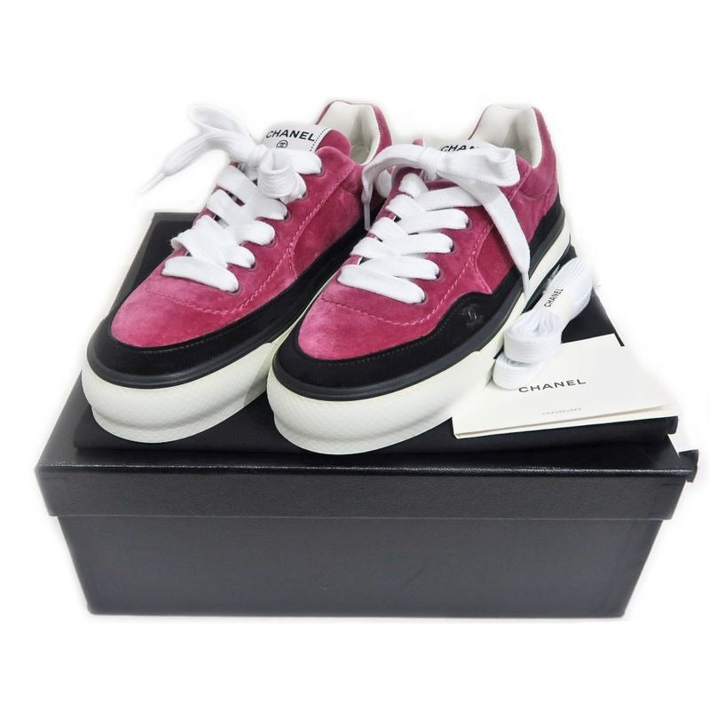 Chanel Sneakers Size 38 23 B Velvet Pink Purple — view 8