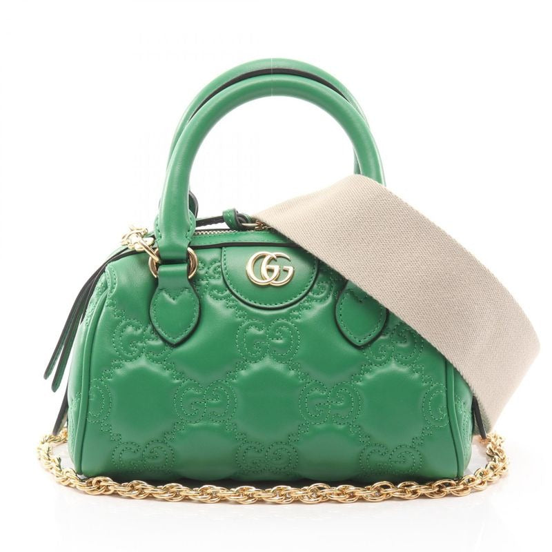 Gucci Handbag GG Matelasse Green Leather 2-Way — view 2