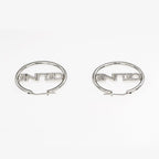 Celine Earrings Hoop Crystal Silver Color Pair Accessories — view 6