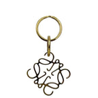 Loewe Key Ring Gold Anagram 111.29.203 Logo