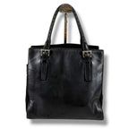 Prada Nappa Leather Tessuto Nylon Mini Tote Black — view 3
