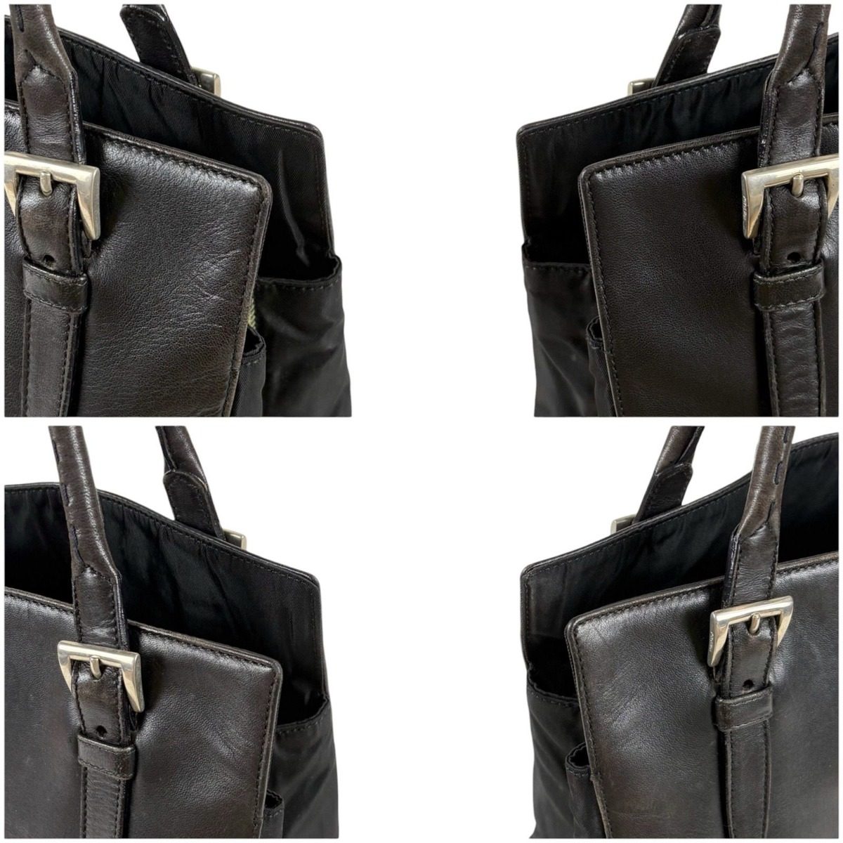 Prada Nappa Leather Tessuto Nylon Mini Tote Black — view 5