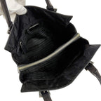 Prada Nappa Leather Tessuto Nylon Mini Tote Black — view 8