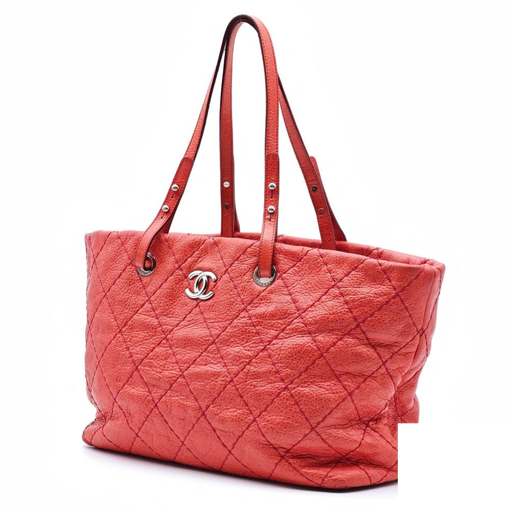 Chanel on the Road Quilted CC Logo Tote Bag