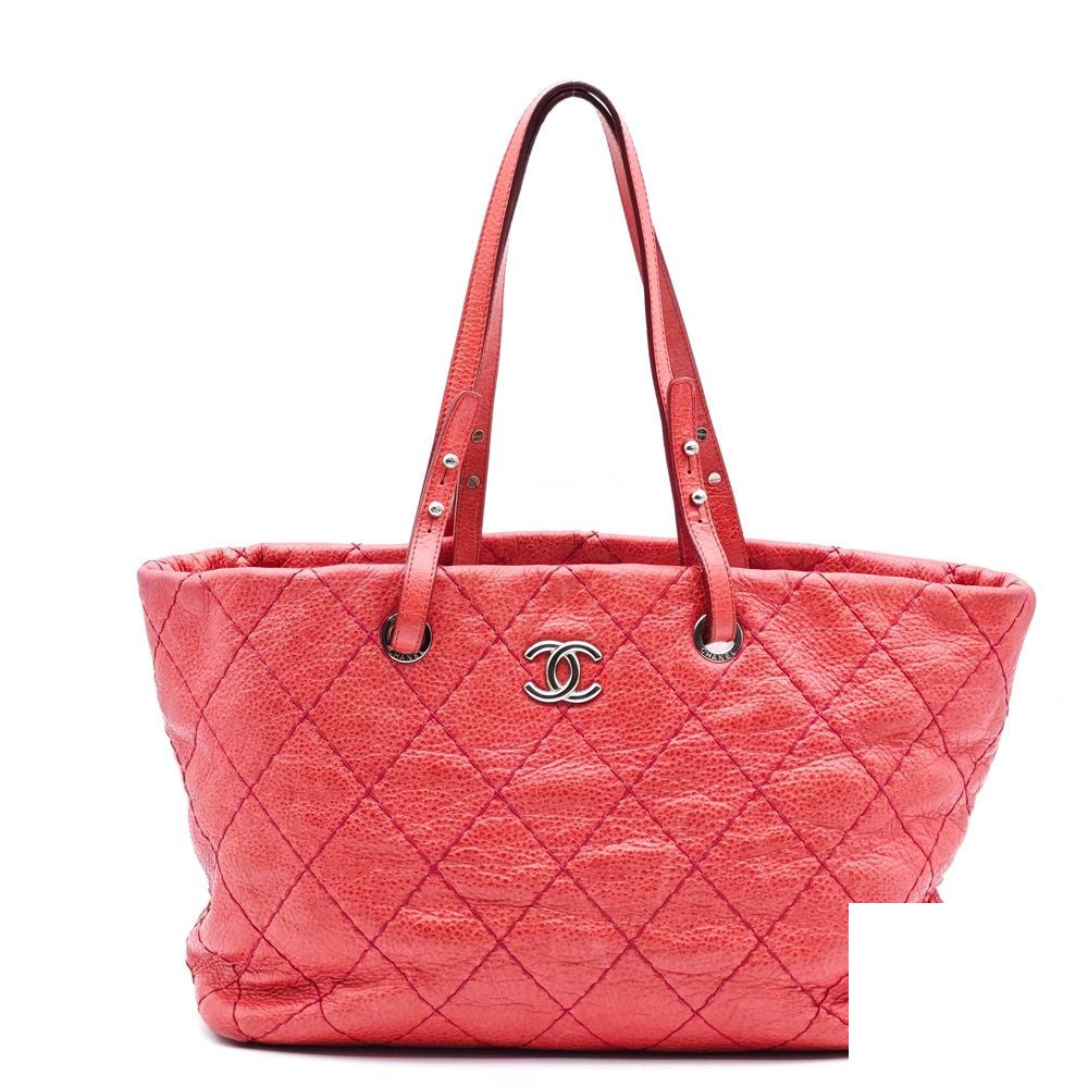 Chanel on the Road Quilted CC Logo Tote Bag — view 2