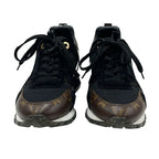 Louis Vuitton Run Away Line Monogram Sneakers Shoes Fabric Suede Leather Black — view 2