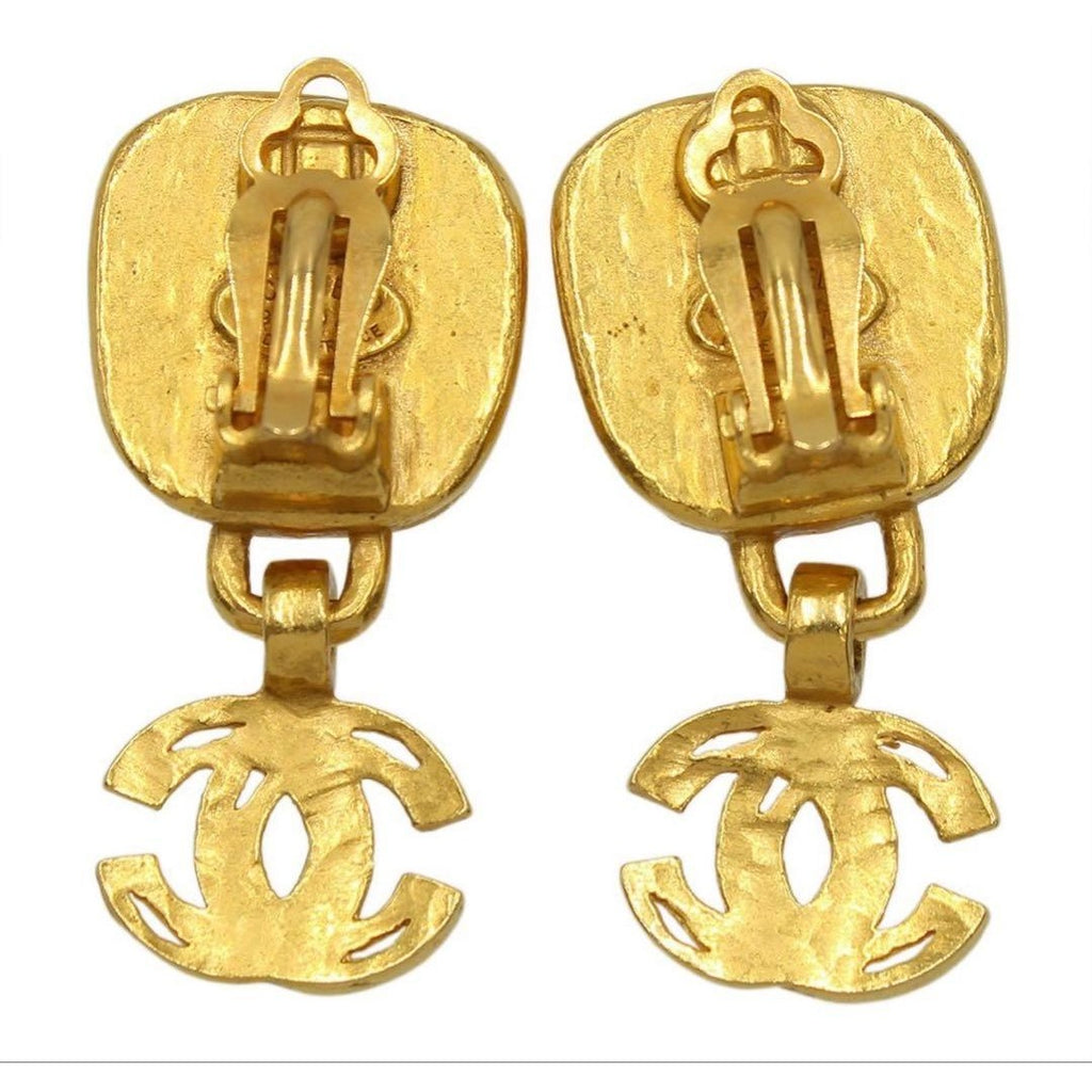 Chanel CC Logo Swing Earrings — view 2
