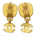 Chanel CC Logo Swing Earrings — view 2