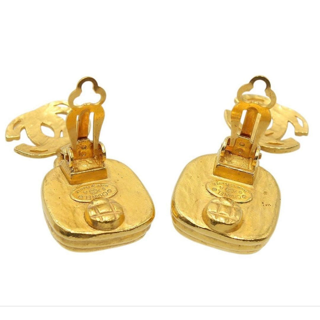 Chanel CC Logo Swing Earrings — view 4