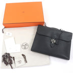 Hermes Sac a Depeches Light Chevre Matte Silver Leather — view 2