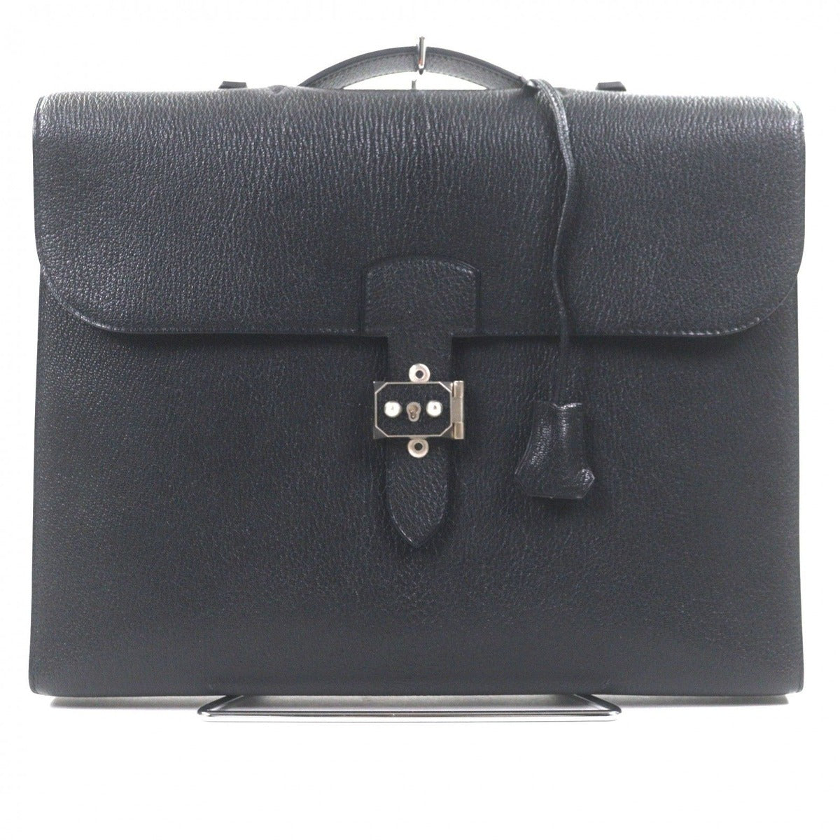 Hermes Sac a Depeches Light Chevre Matte Silver Leather