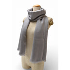 Gucci Scarf Winter 100% Wool GG Pattern Light Silver — view 6