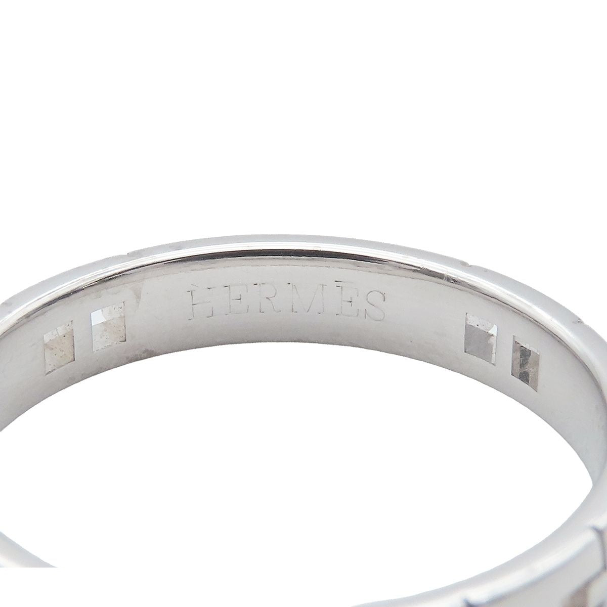Hermes Hercules White Gold 18k 56 Ring — view 5