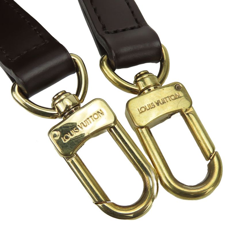 Louis Vuitton Shoulder Strap Leather Brown Gold Hardware For Damier Accessories — view 3