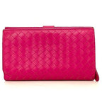 Bottega Veneta Bifold Wallet Pink Intrecciato Hook — view 2