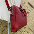 Gucci Handbag Shoulder Pc Business Leather Red Briefcase — view 4