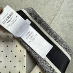 Christian Dior Mitzah Mini Scarf Twirly 100% Silk Logo Dots Polka White — view 8