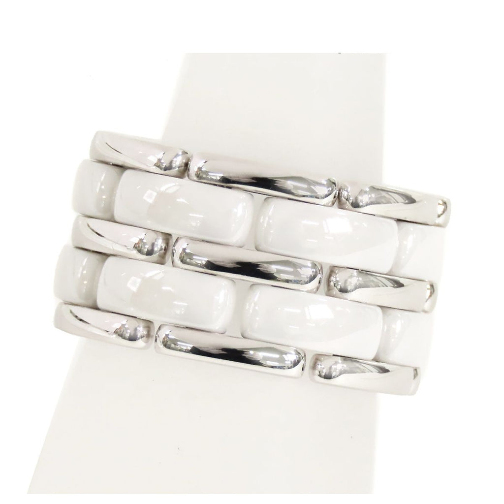 Chanel Ultra Collection Ring White Gold 18K Ceramic Large