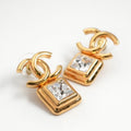 Chanel Earrings Gold Coco Mark Bijou