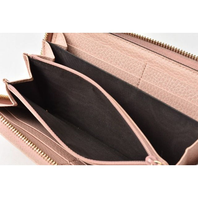 Gucci Long Wallet Petit Marmont Leather Pink Beige — view 6