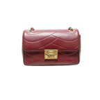 Chanel 22 Wave Stitch Push Lock Leather Chain Shoulder Bag