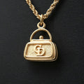 Christian Dior Vintage Necklace CD Logo Bag Motif