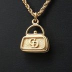 Christian Dior Vintage Necklace CD Logo Bag Motif