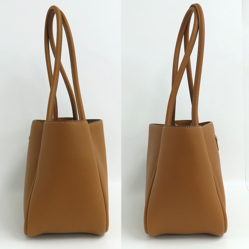 Prada Mini Tote Bag 1 Bg539 Shoulder Soft Grain Leather Camel — view 4