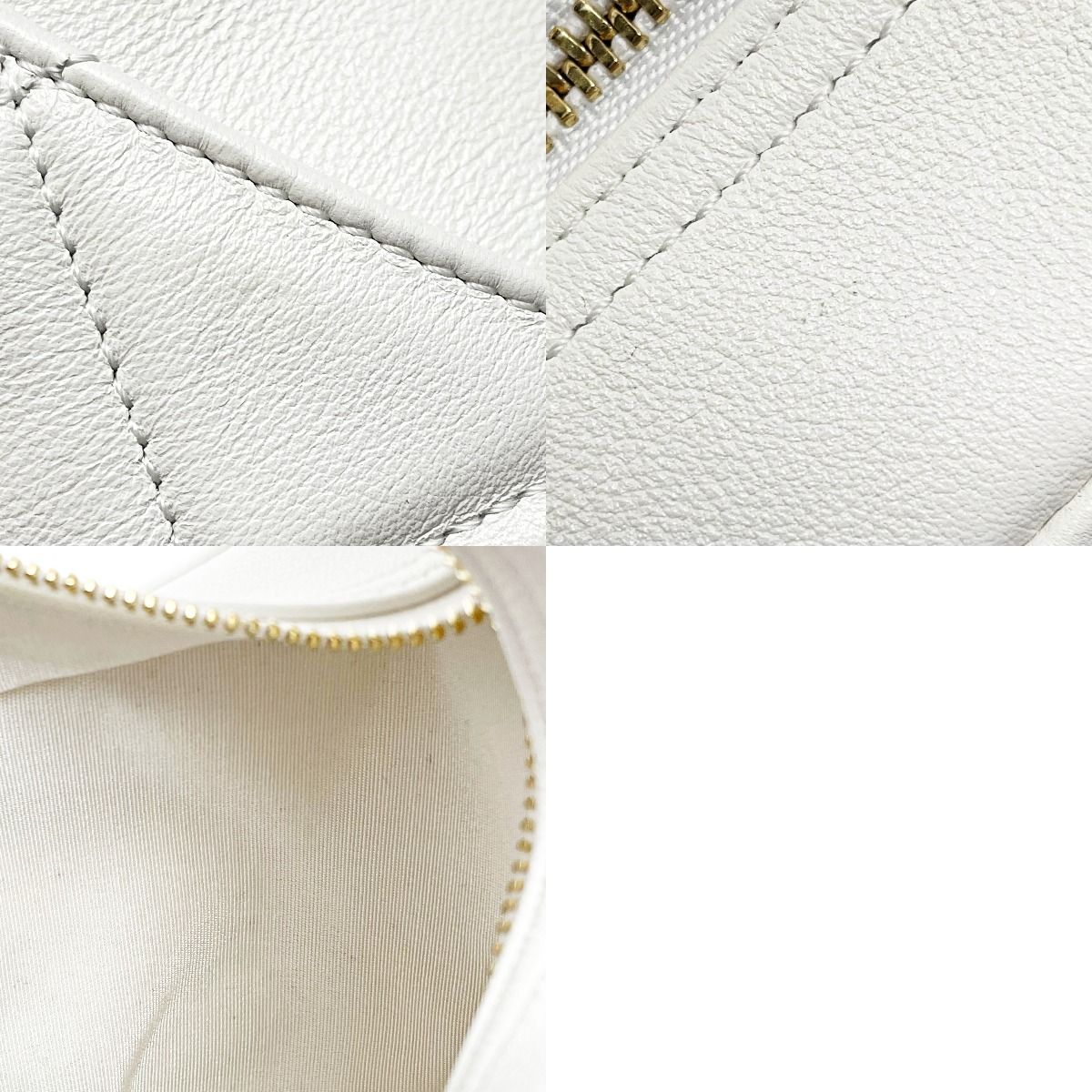 Chanel Quilted As3292 White Chain Tote Bag Lambskin Gold Hardware — view 9