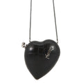 Saint Laurent Paris Chain Shoulder Bag Love Box Croco Embossed Leather Black