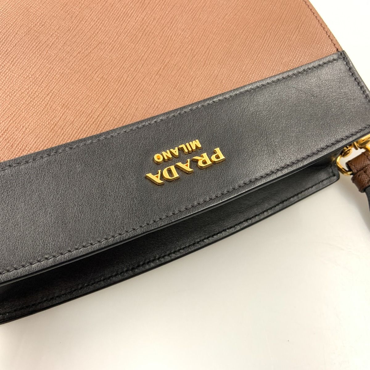 Prada Esplanade Bag Shoulder 1 Bh043 Black Brown — view 3