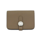 Hermes Dogon Card Case Brown Silver Hardware Togo Leather — view 2