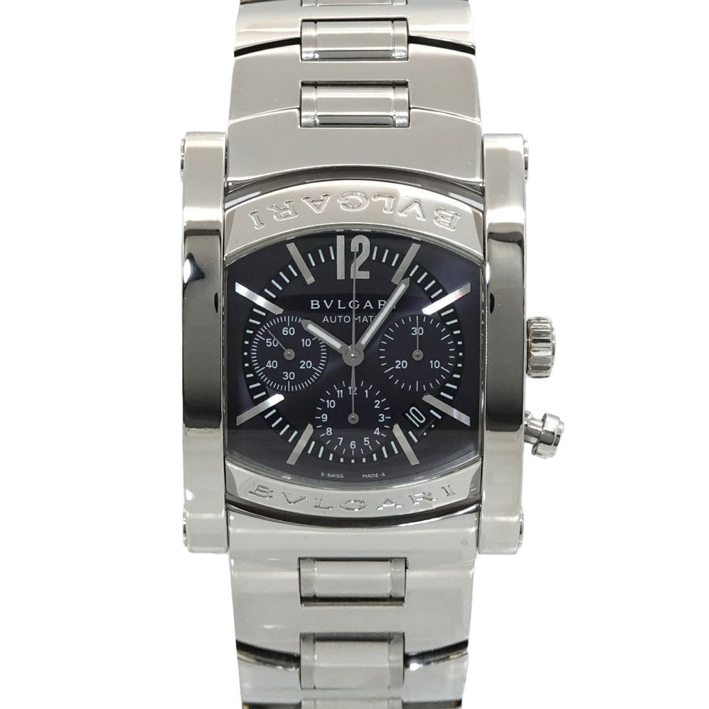 Bvlgari Assioma Chronograph Watch Date Navy Automatic Winding