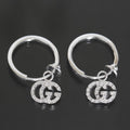 Gucci GG Running Diamond Earrings Hoop AU 750 Box E1497