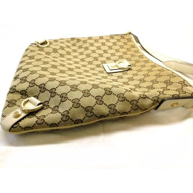 Gucci GG Canvas Shoulder Bag Beige — view 3