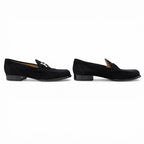 Hermes Vintage Constance Silver Hhardware Suede Leather Loafer Black 40 — view 3