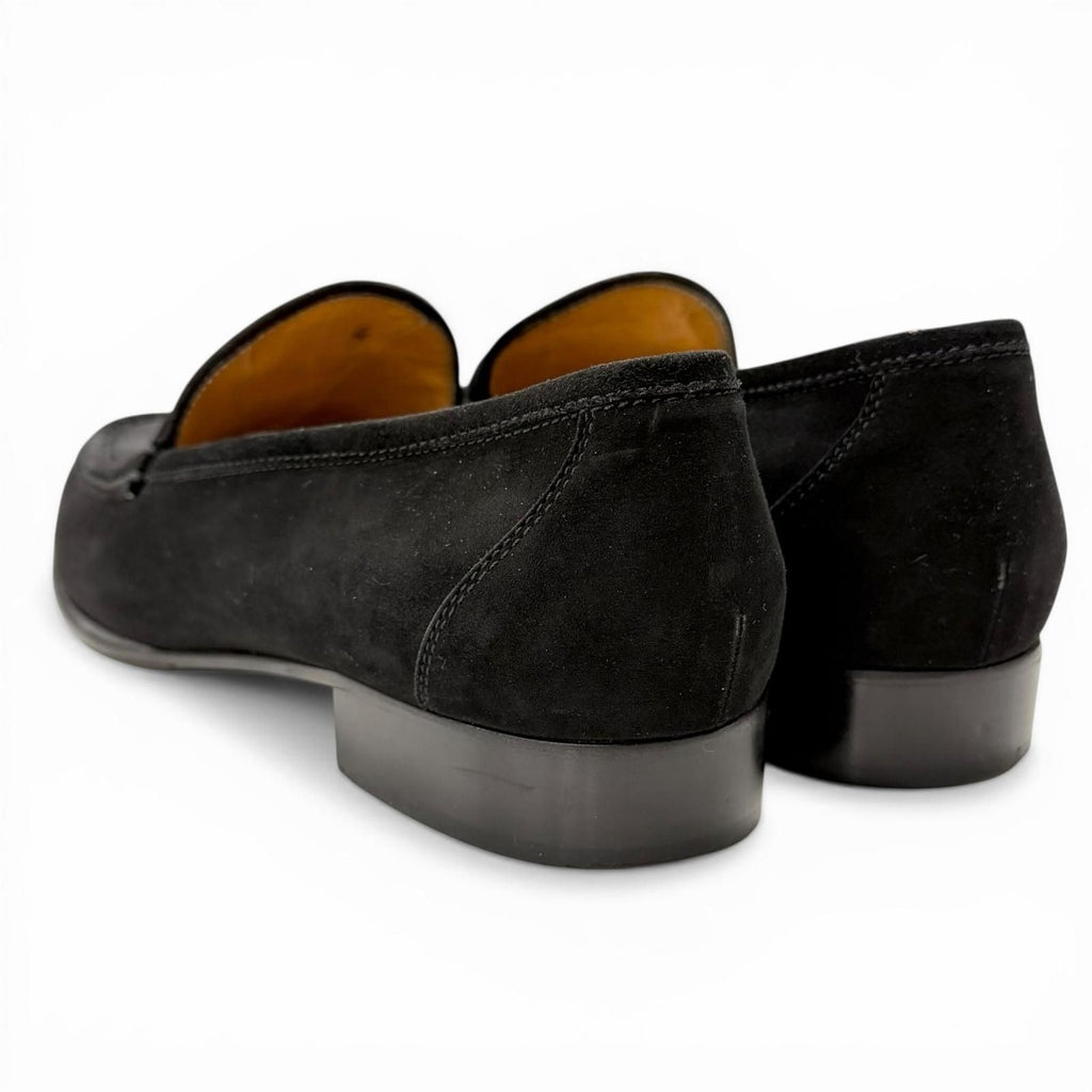 Hermes Vintage Constance Silver Hhardware Suede Leather Loafer Black 40 — view 5