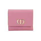 Dior 30 Montaigne Compact Wallet Trifold Leather Pink