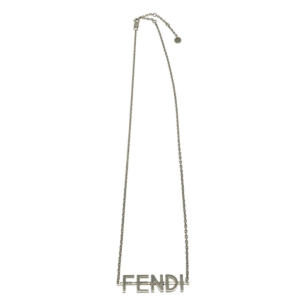 Fendi Logo Necklace Silver