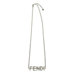 Fendi Logo Necklace Silver