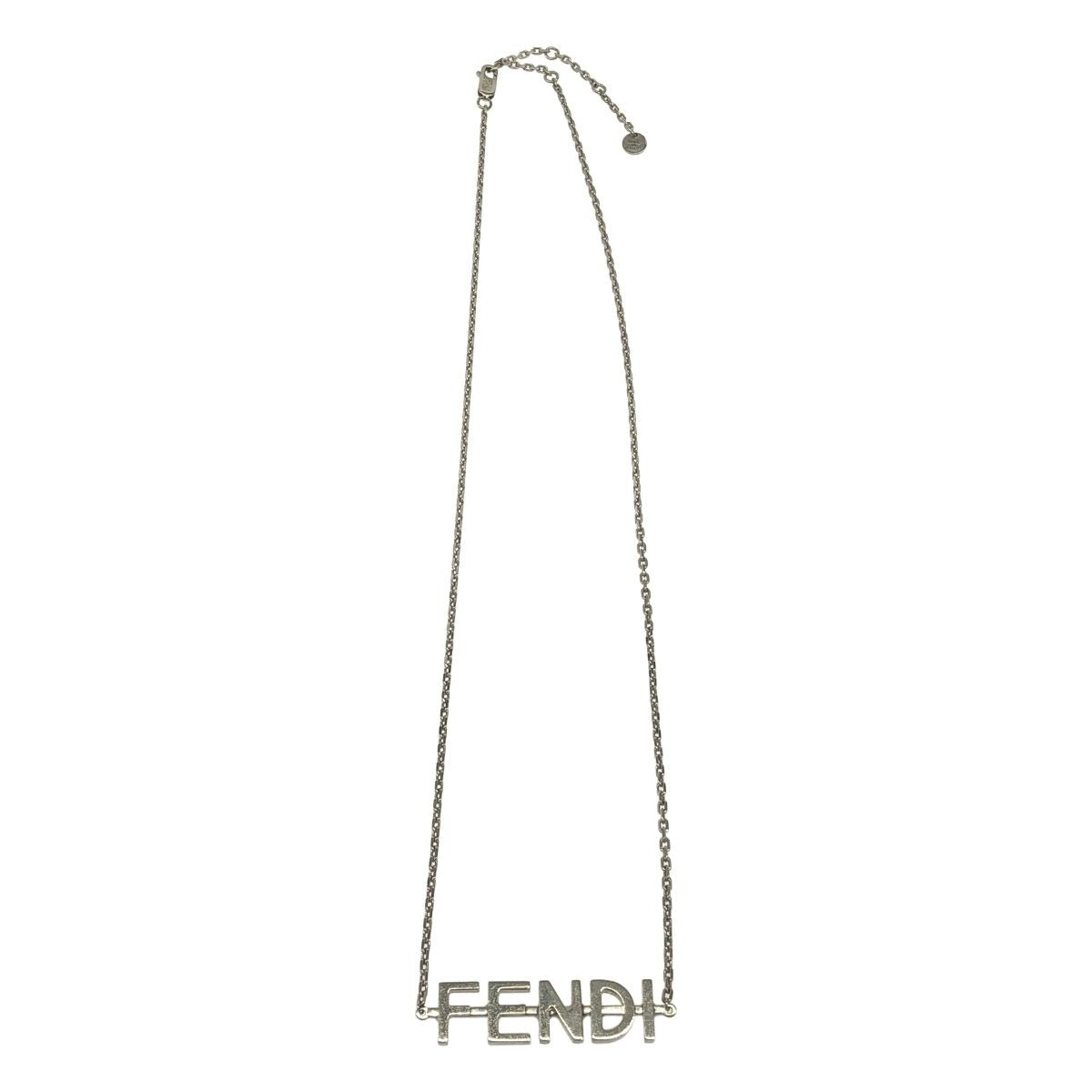 Fendi Logo Necklace Silver