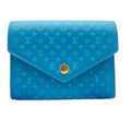 Louis Vuitton Wallet Nanogram Portefeuille Victorine Blue Leather