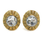 Chanel Gold Starburst Crystal Earrings — view 2