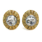 Chanel Gold Starburst Crystal Earrings