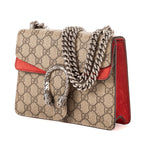 Gucci Dionysus Beige Red Supreme Canvas Suede Shoulder Bag — view 2