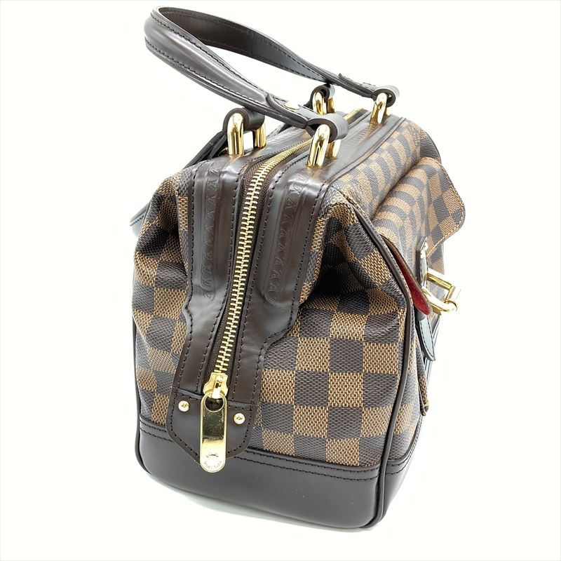 Louis Vuitton Knightsbridge Handbag Damier Ebene Brown Gold Hardware — view 4