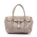 Fendi Handbag Selleria Mini Linda Grey Leather