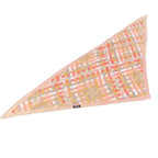 Hermes Tag Lozange Bolduc Pattern Silk 100% Triangle Scarf — view 2