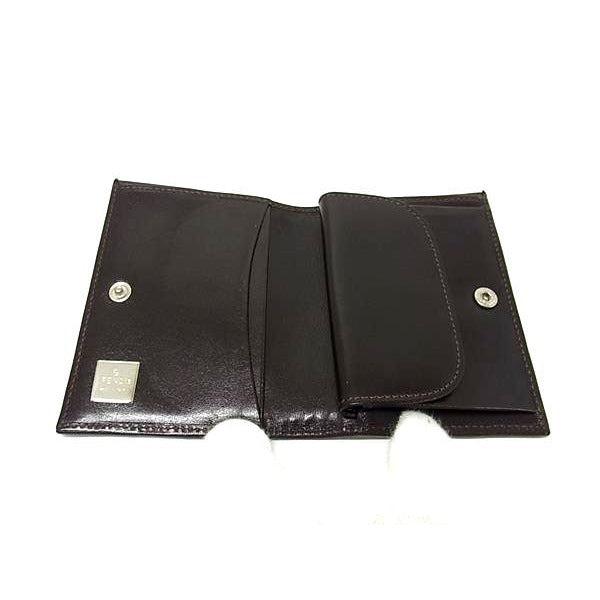 Fendi Zucca Pattern Canvas Bifold Wallet Brown And Black Fm3124 — view 3
