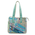 Chanel Paris Map Cruise Line Eiffel Tower Tote Shoulder Bag Canvas Sequin Blue
